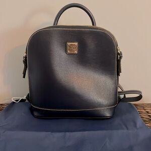 Dooney & Bourke Saffiano Zip Pod Backpack in Marine.